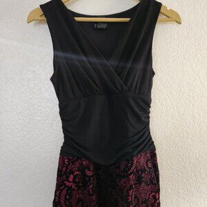 Enfocus Studio Women's Black Back Zipper sleeveless Dress